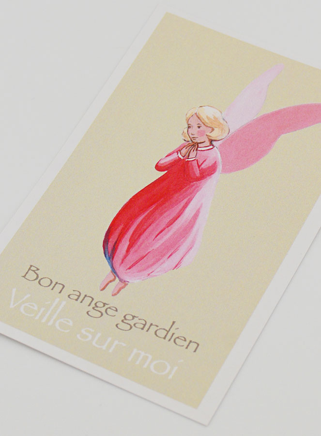 Carte de Baptême - Ange Rose (pic 4)