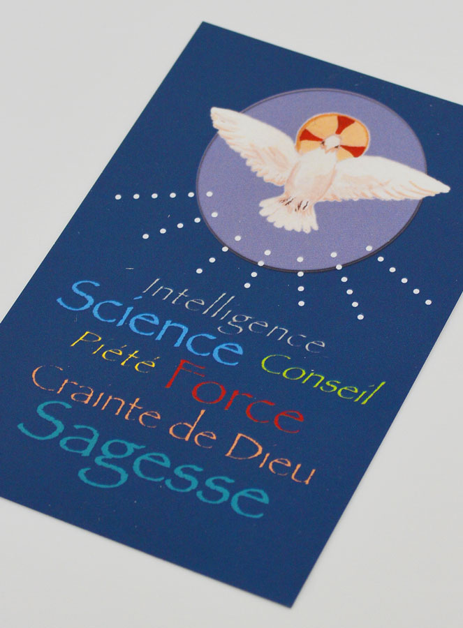 Carte Religieuse de Confirmation - Bleu (pic 4)