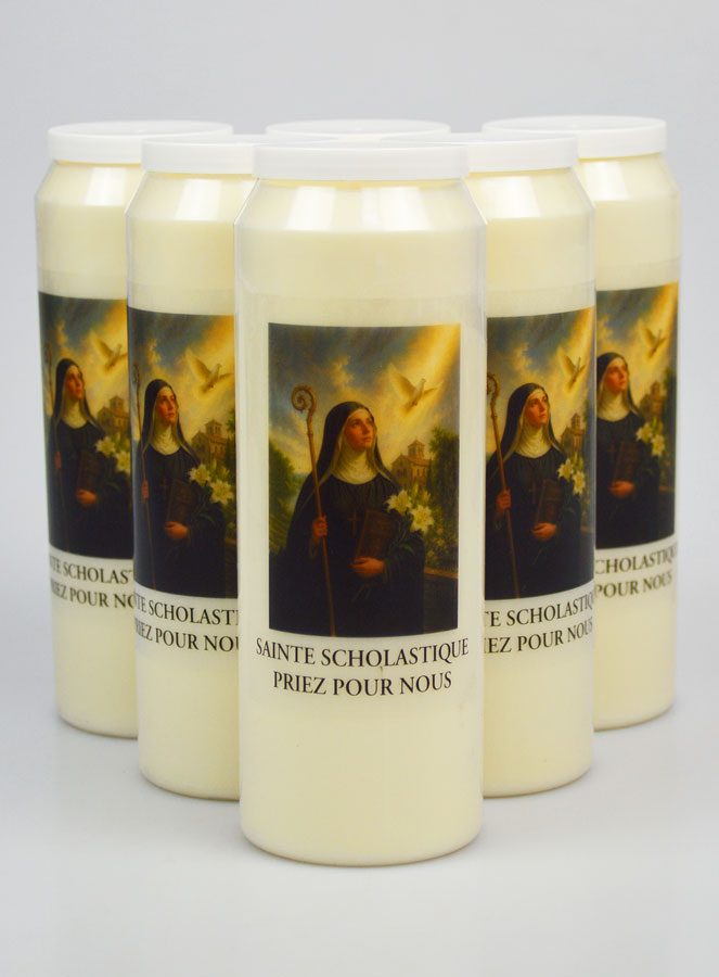 Lot de 6 Bougies de Neuvaine à Sainte Scholastique (pic 1)
