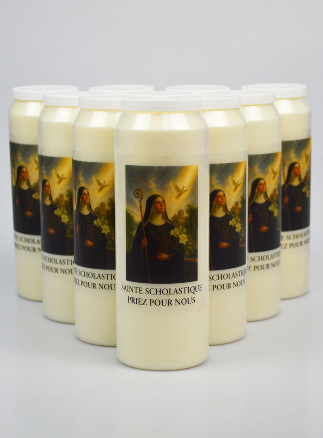 Lot de 10 Bougies de Neuvaine à Sainte Scholastique (pic 1)