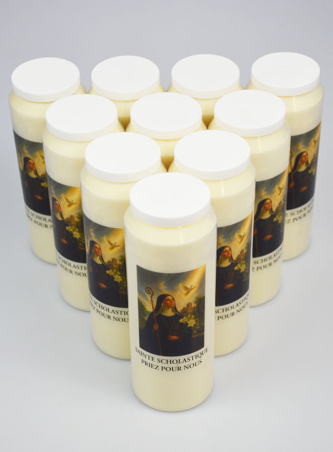Lot de 10 Bougies de Neuvaine à Sainte Scholastique (pic 2)