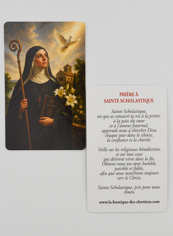 Carte de Prière à Sainte Scholastique (pic 1)