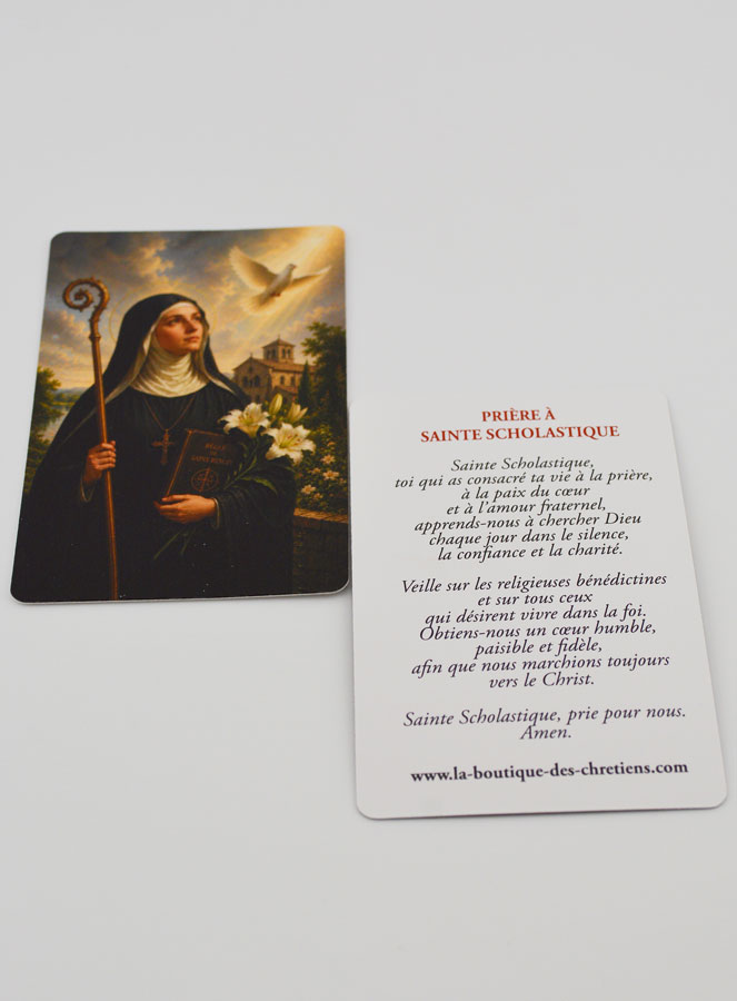 Carte de Prière à Sainte Scholastique (pic 2)