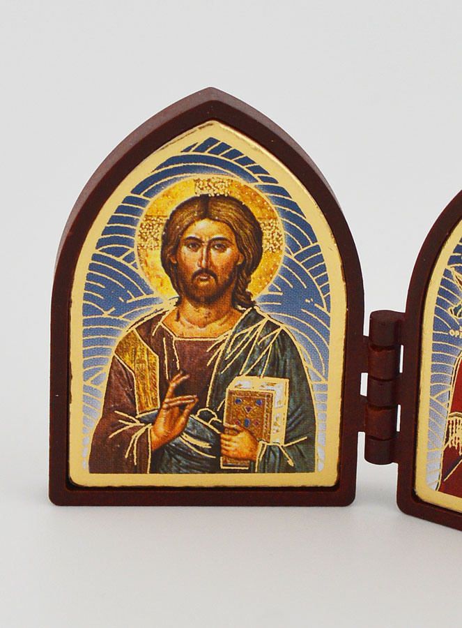 Icône Diptyque Mini - Jésus Christ & Marie (pic 2)