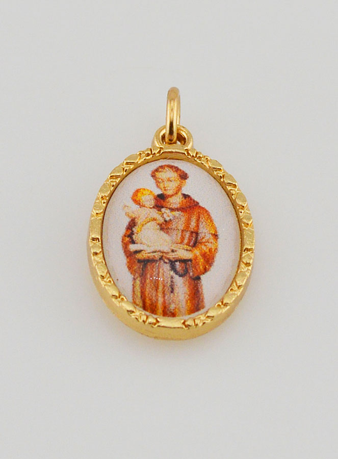 Médaille Bord Torsadé 25mm - Saint Antoine (pic 2)