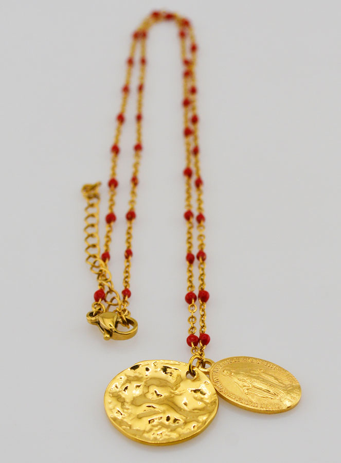 Collier Religieux Perlé & Médaille Miraculeuse (pic 3)