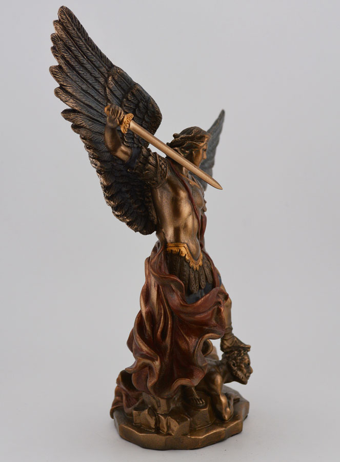 Statue Religieuse de Saint Michel Archange en Bronze - 20 cm (pic 3)