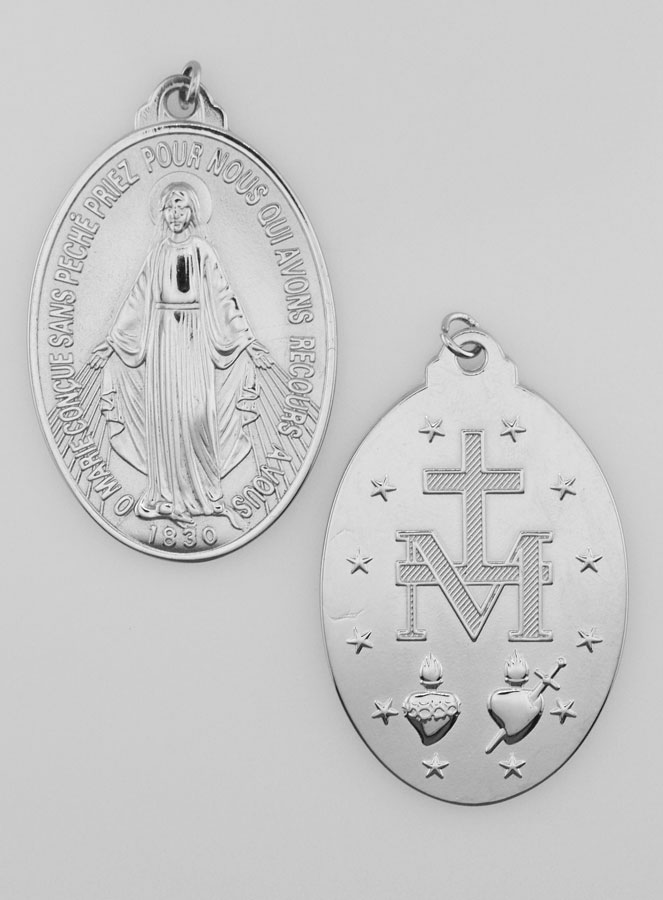 Médaille Miraculeuse en Inox - 33mm (pic 1)