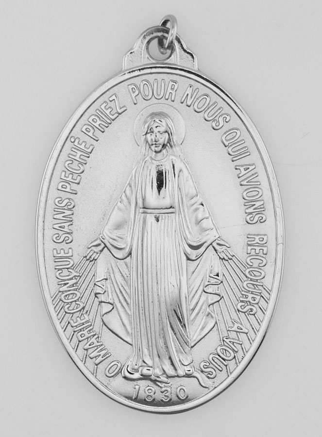 Médaille Miraculeuse en Inox - 40mm (pic 2)