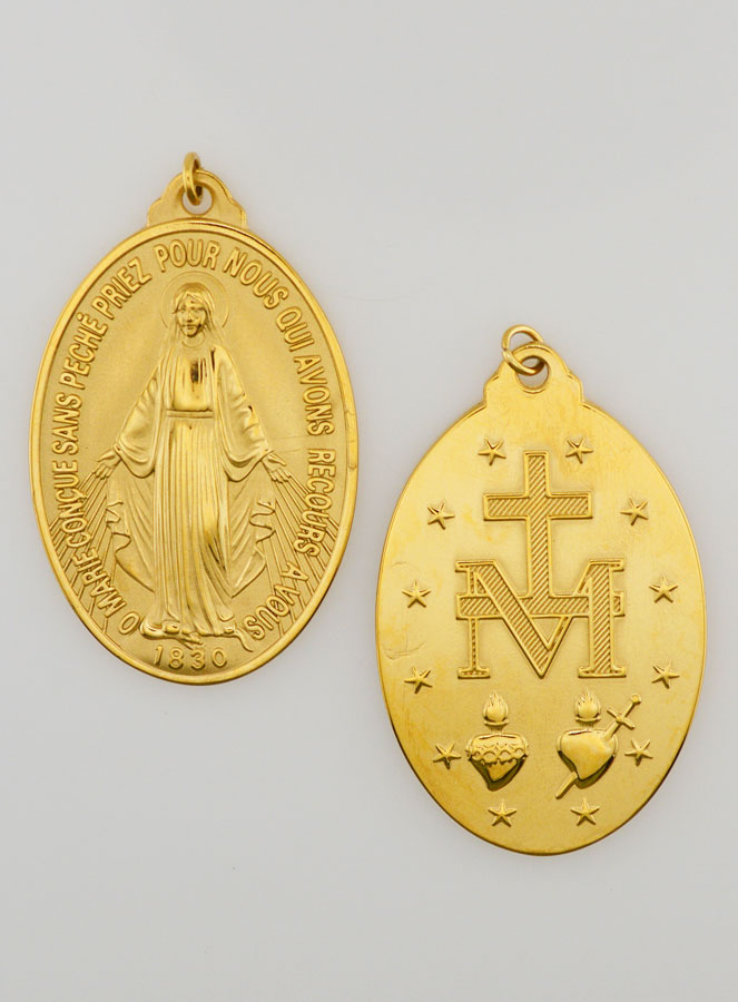 Médaille Miraculeuse Dorée - 40mm (pic 1)