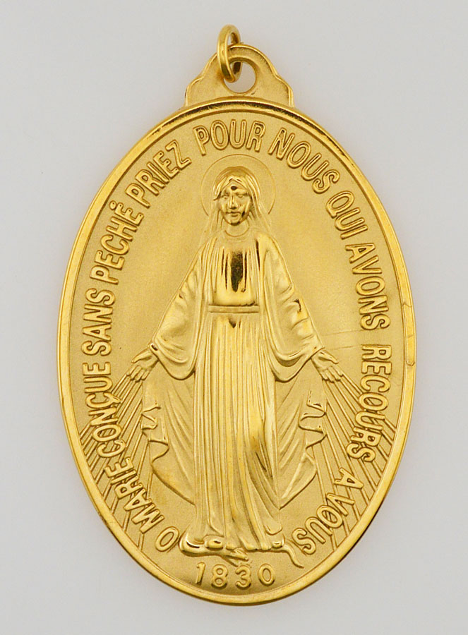 Médaille Miraculeuse Dorée - 40mm (pic 2)