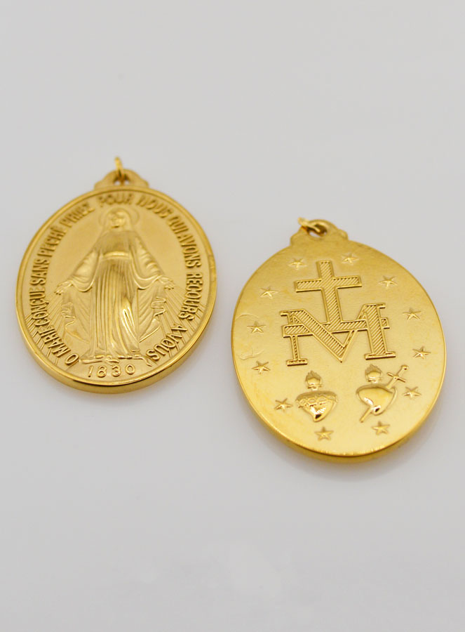 Médaille Miraculeuse Dorée - 40mm (pic 4)