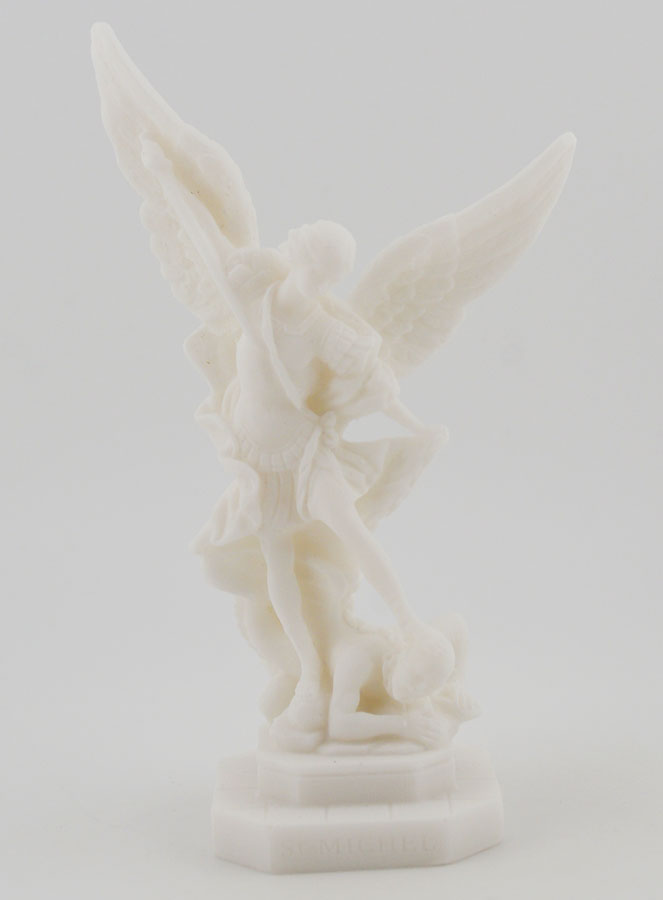 Statue de Saint Michel en Albâtre - 12cm (pic 1)