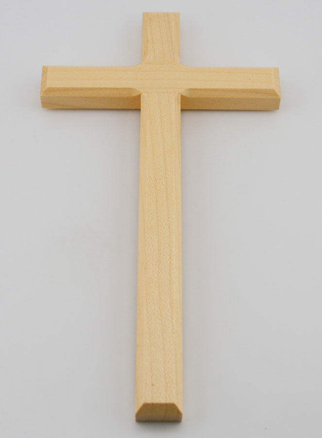 Crucifix en Tilleul Naturel - 22cm (pic 2)