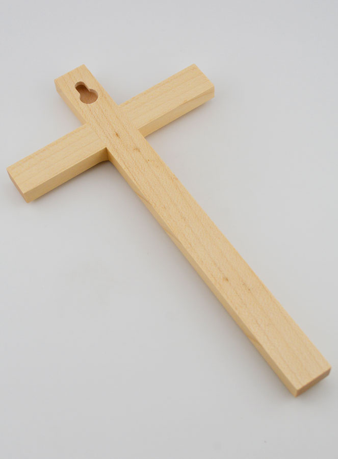 Crucifix en Tilleul Naturel - 22cm (pic 4)
