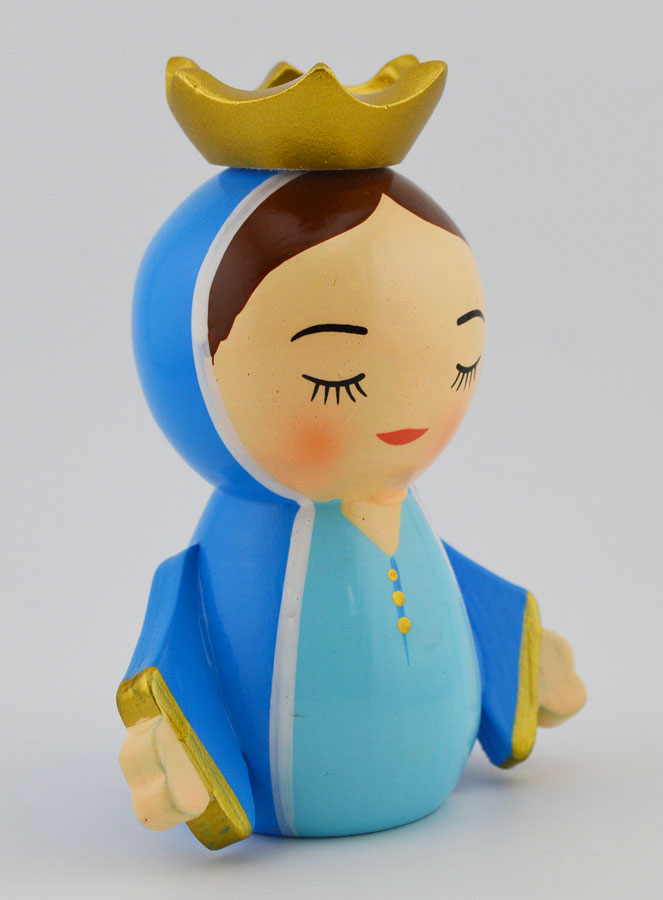Statue  Marie Reine  - 10cm (pic 3)