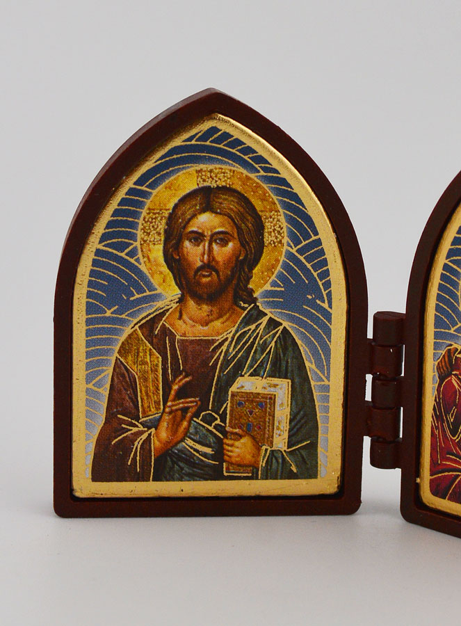 Icône Diptyque Mini - Christ Pantocrator & Ste Famille (pic 2)