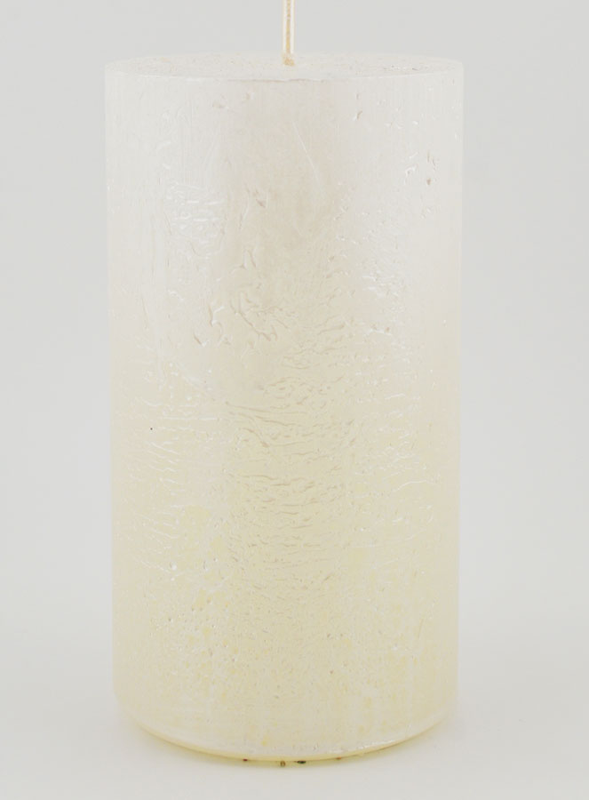 Bougie de Noël Moderne - Blanc Nacré (pic 1)