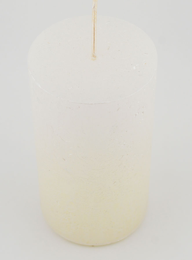 Bougie de Noël Moderne - Blanc Nacré (pic 2)