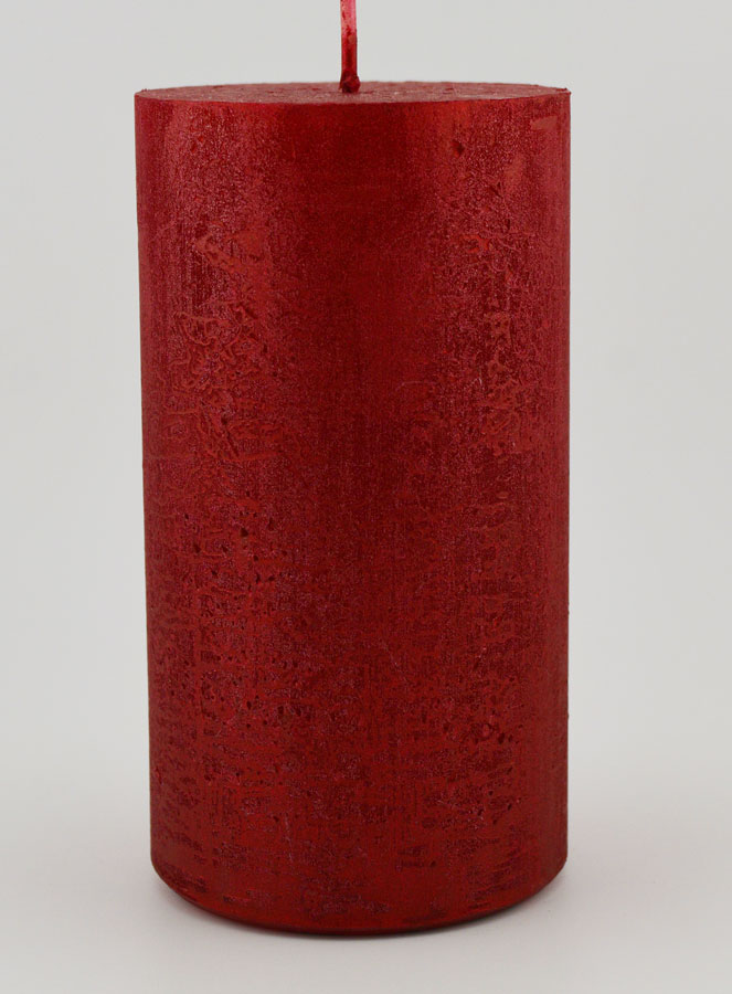 Bougie de Noël Moderne - Rouge Carmin (pic 1)