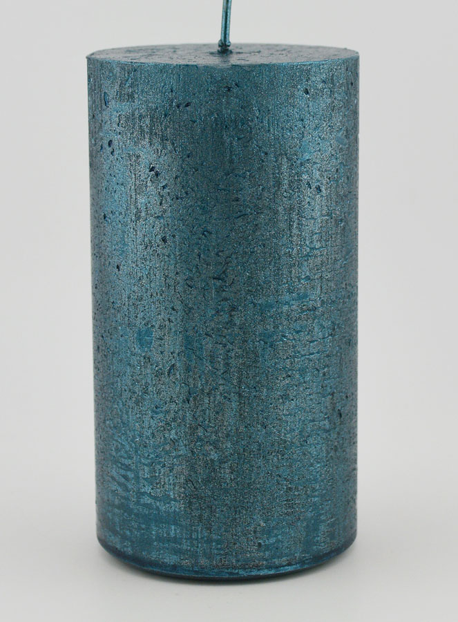 Bougie de Noël Moderne - Bleu Vert (pic 1)