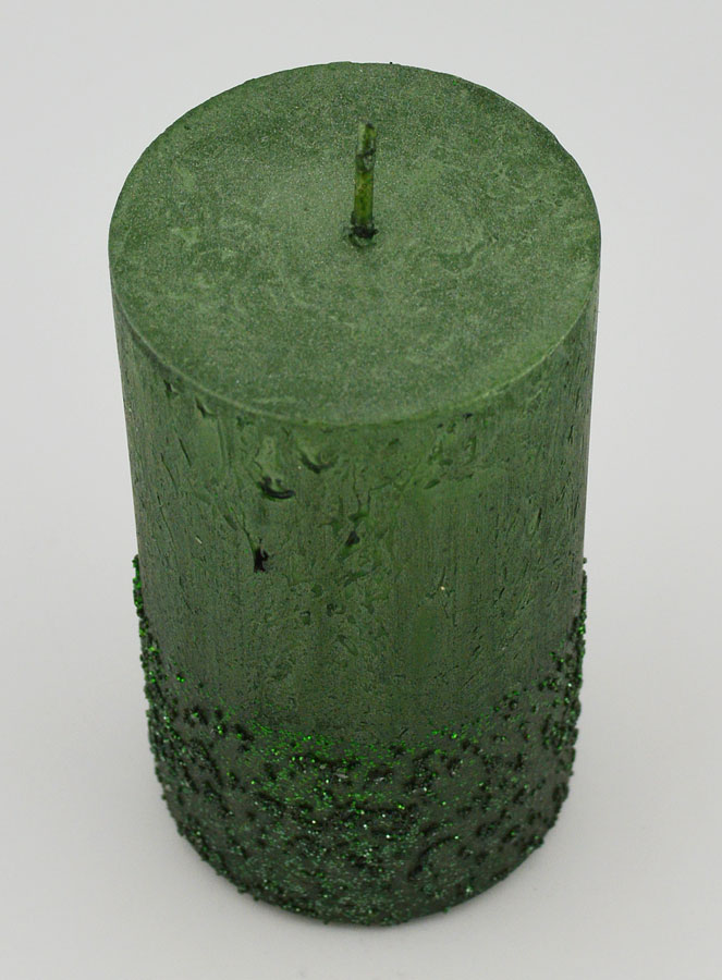 Bougie de Nöel Effet Pépite - Vert Sapin (pic 2)