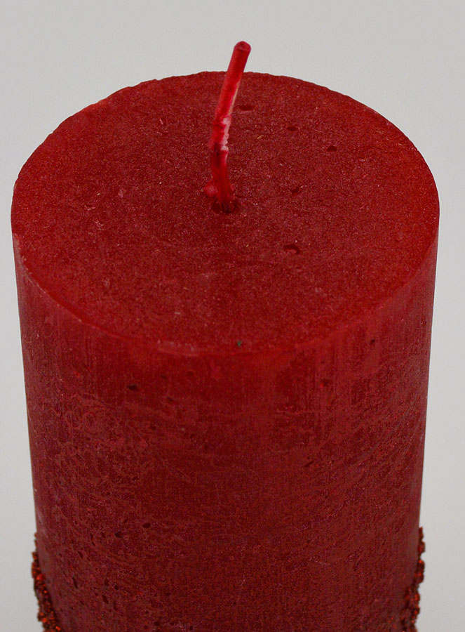 Bougie Décoration Effet Pépite - Rouge (pic 4)