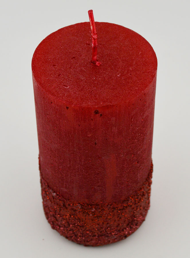 Bougie De Noël Effet Pépite - Rouge (pic 2)