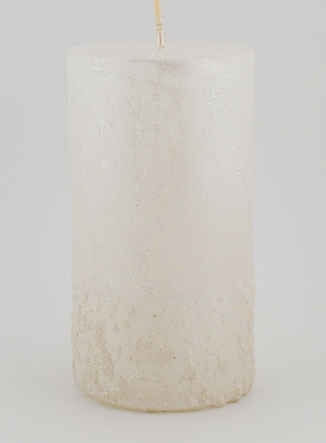 Bougie Décoration Effet Pépite - Blanc Perlé (pic 1)