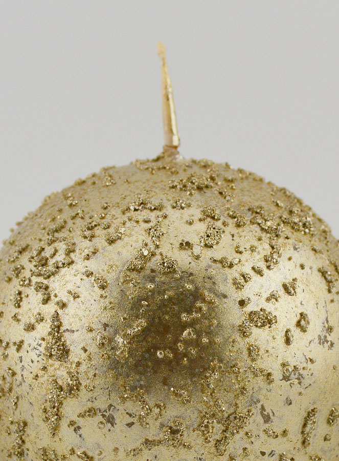 Bougie de Décoration Boule Pailletée - Champagne (pic 3)