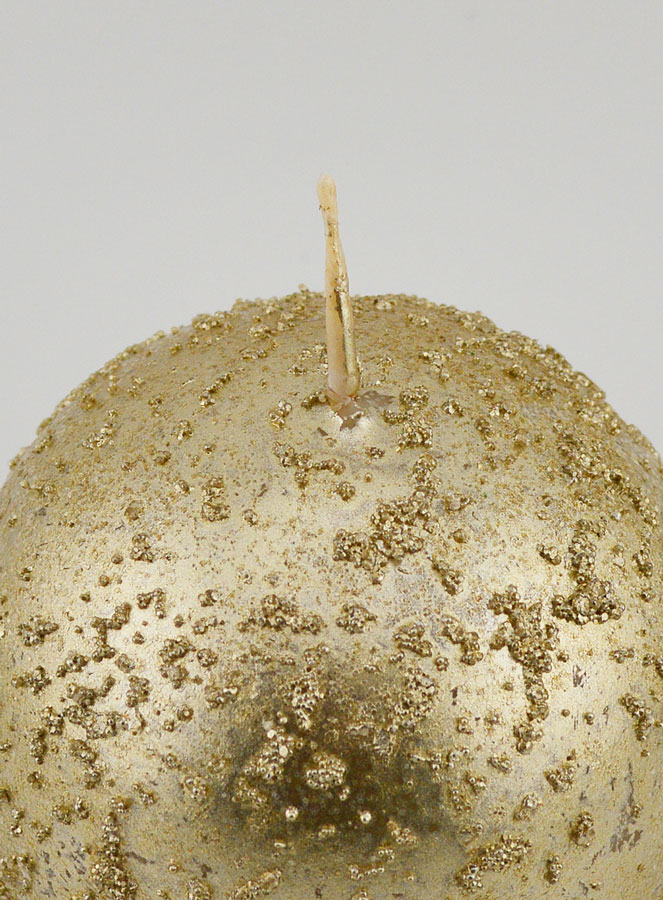 Bougie de Décoration Boule Pailletée - Champagne (pic 4)