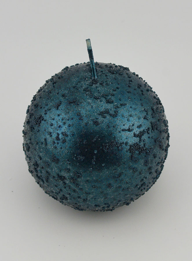 Bougie Décoration Sphère Pailletée - Bleu Vert (pic 2)