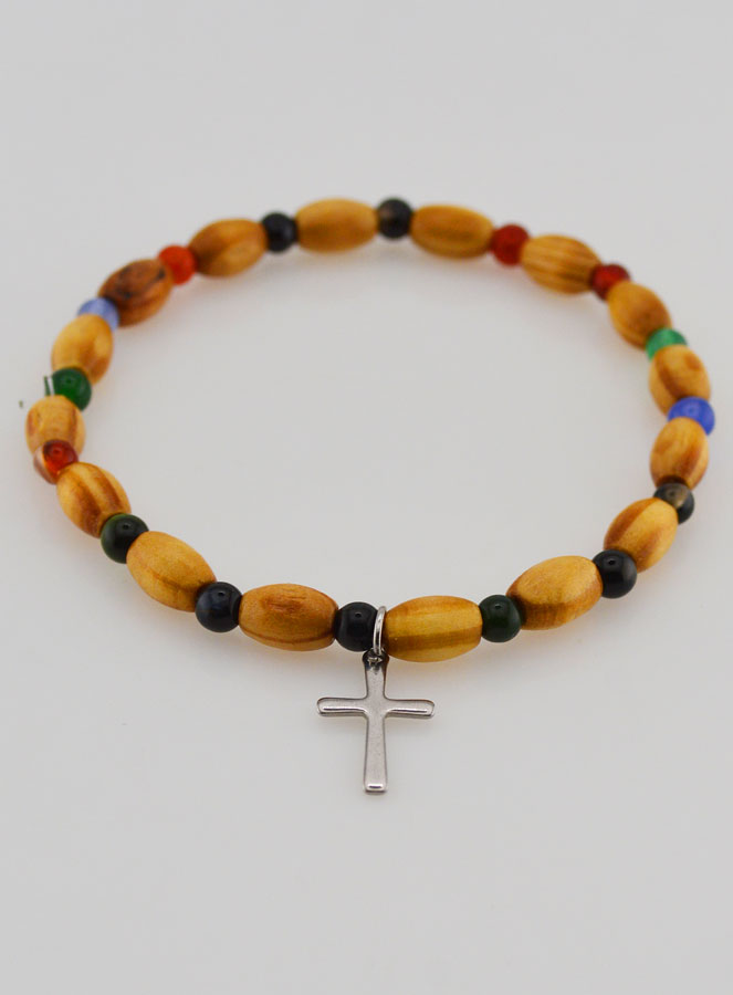 Bracelet Avec Croix - Agate & Bois (pic 2)