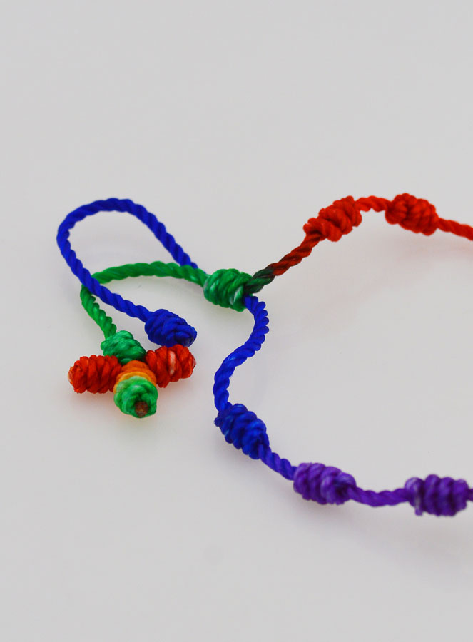 Bracelet Dizainier Corde Multicolore (pic 4)