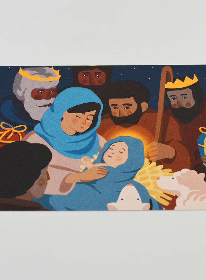 Carte Religieuse Nativité - 10 x 15cm (pic 2)