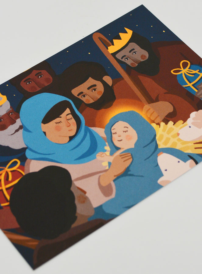 Carte Religieuse Nativité - 10 x 15cm (pic 3)
