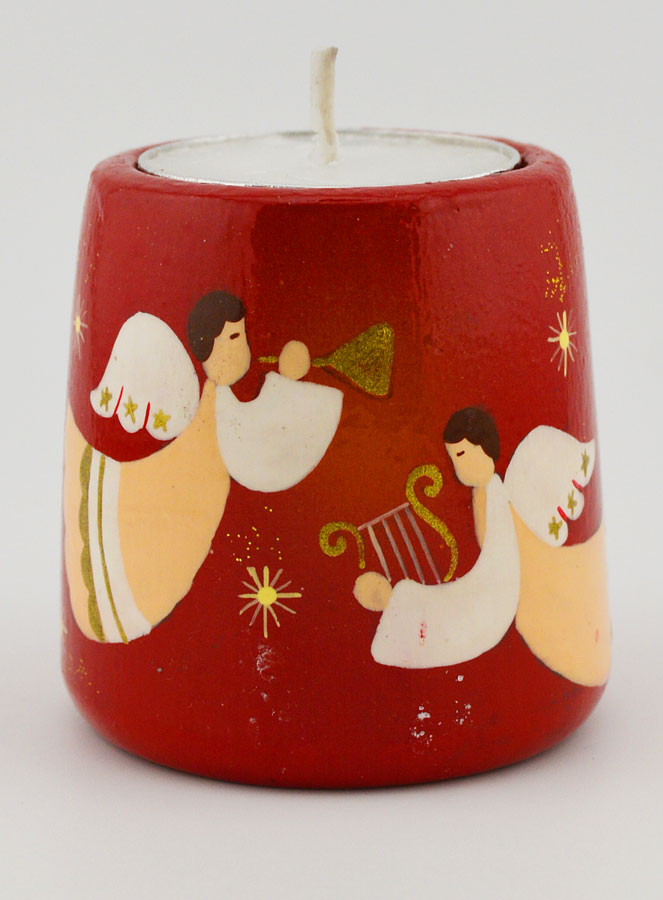 Bougeoir de Noël Anges Musiciens - 5cm (pic 1)