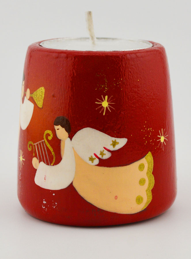 Bougeoir de Noël Anges Musiciens - 5cm (pic 2)