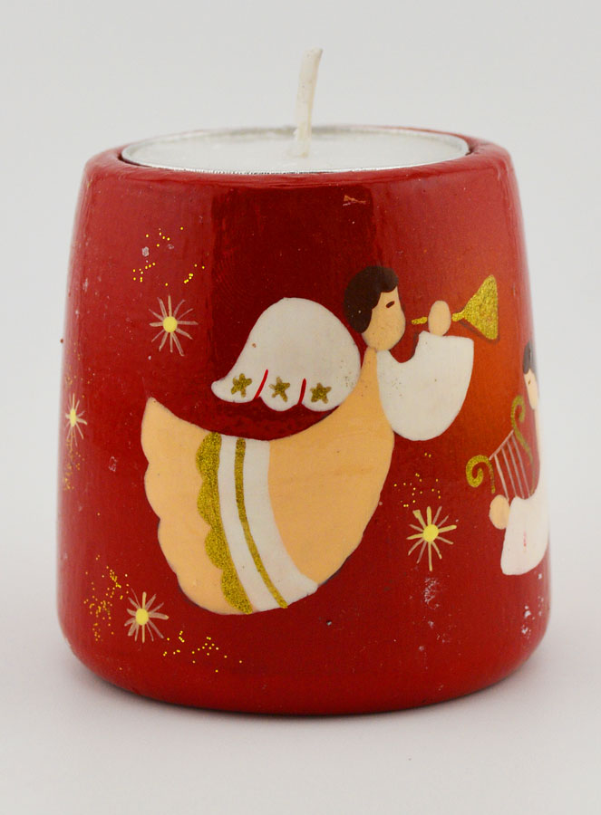 Bougeoir de Noël Anges Musiciens - 5cm (pic 3)