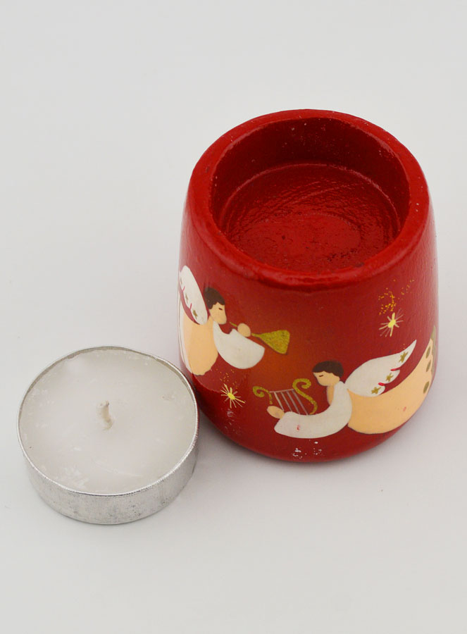 Bougeoir de Noël Anges Musiciens - 5cm (pic 4)