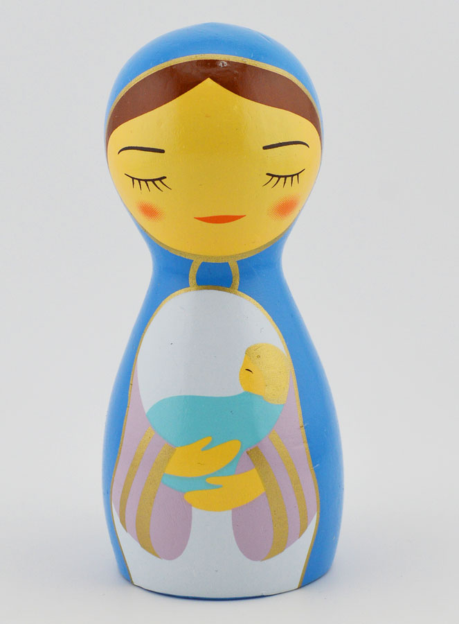 Statuette Vierge à l'Enfant - 10cm (pic 1)