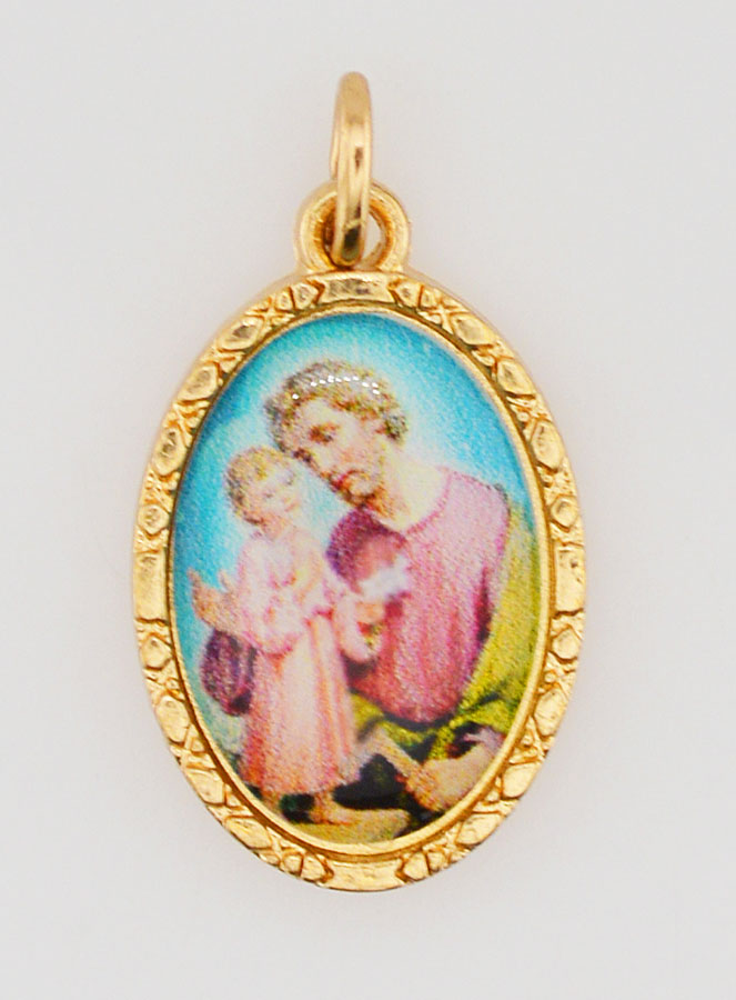 Médaille Bord Torsadé 25mm - Saint Joseph (pic 1)