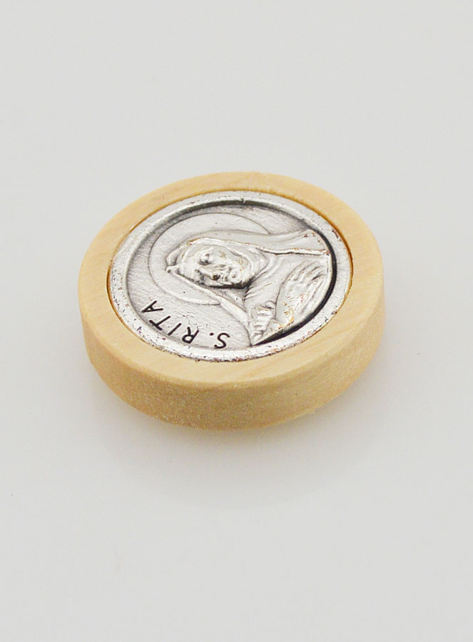 Plaque Auto Magnet de Sainte Rita - 22mm (pic 3)