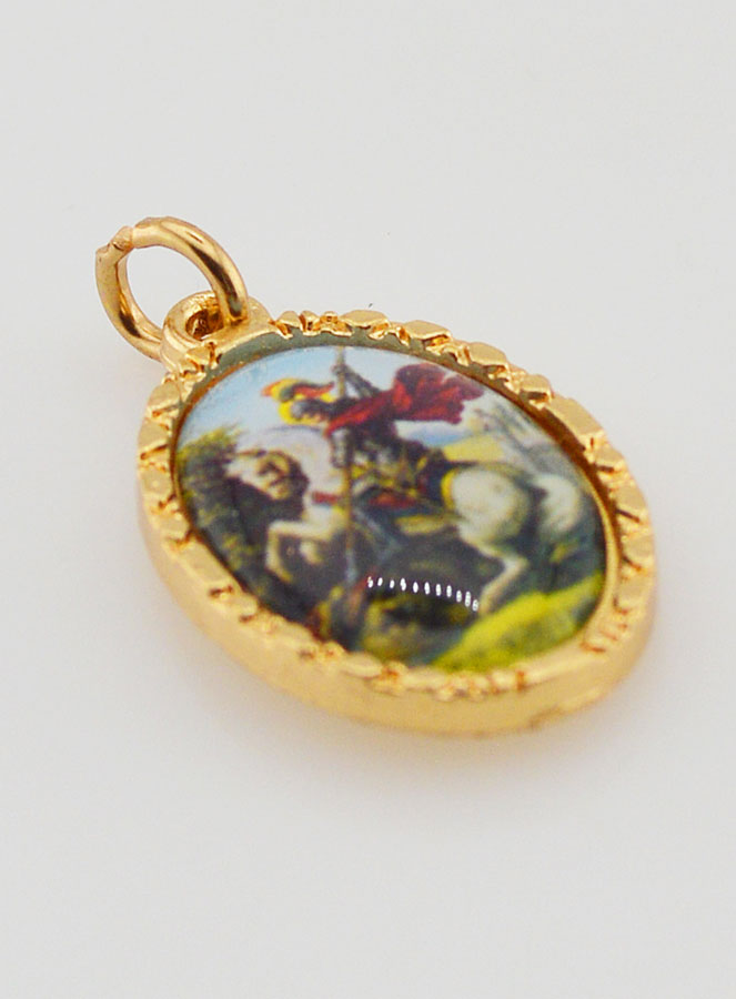 Médaille Bord Torsadé 25mm - Saint Georges (pic 3)