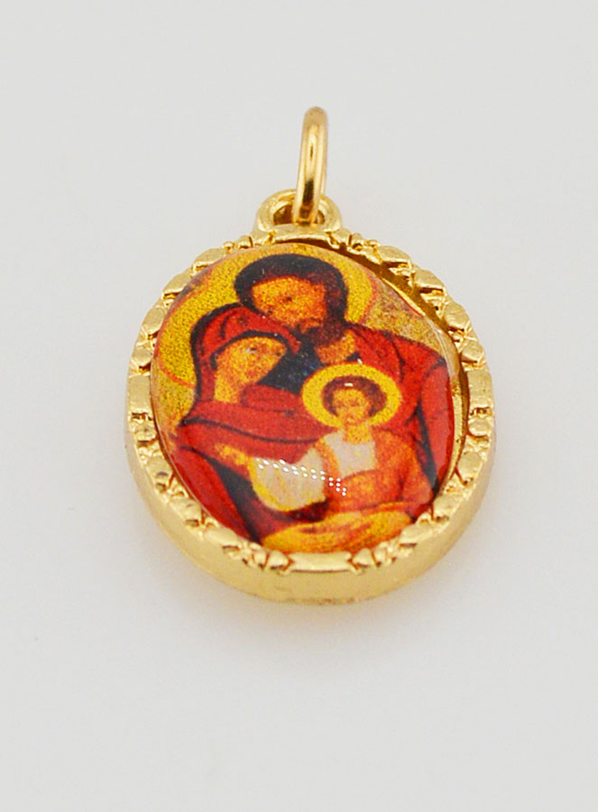 Médaille Bord Torsadé 25mm - Sainte Famille (pic 2)