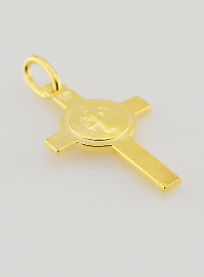 Pendentif Croix  Plaqué Or - Saint Benoit (pic 4)