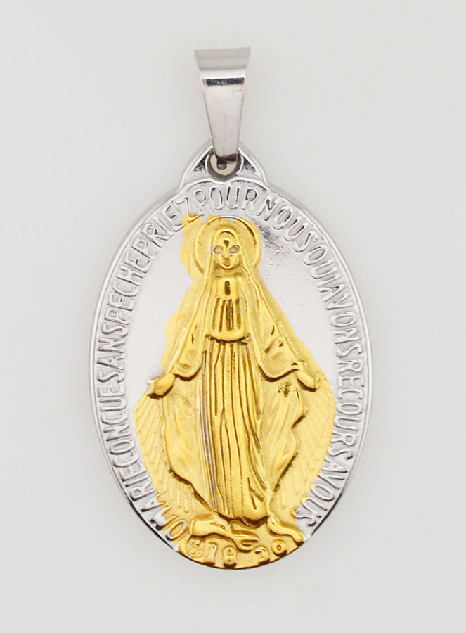 Médaille Miraculeuse Bicolore - 27mm (pic 1)