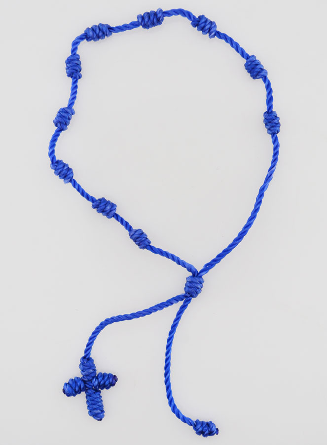 Bracelet Dizainier en Corde - Bleu (pic 1)