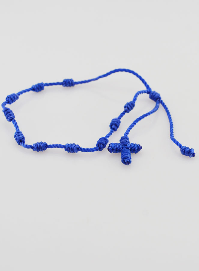 Bracelet Dizainier en Corde - Bleu (pic 3)