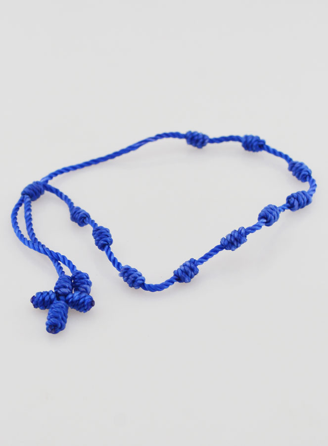 Bracelet Dizainier en Corde - Bleu (pic 4)